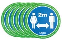 Laser 61701 Laser Tools Floor Sticker 2m Distancing 6pc x 2