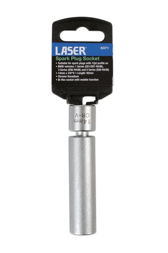 Laser 6371 Spark Plug Socket - 14mm 3/8