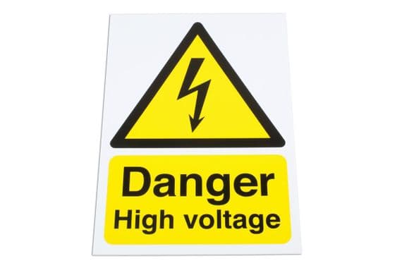 Laser 6642 Danger High Voltage Sign