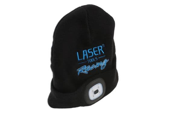 Laser 6899 Laser Tools Racing Beanie Hat with Rechargeable Lamp