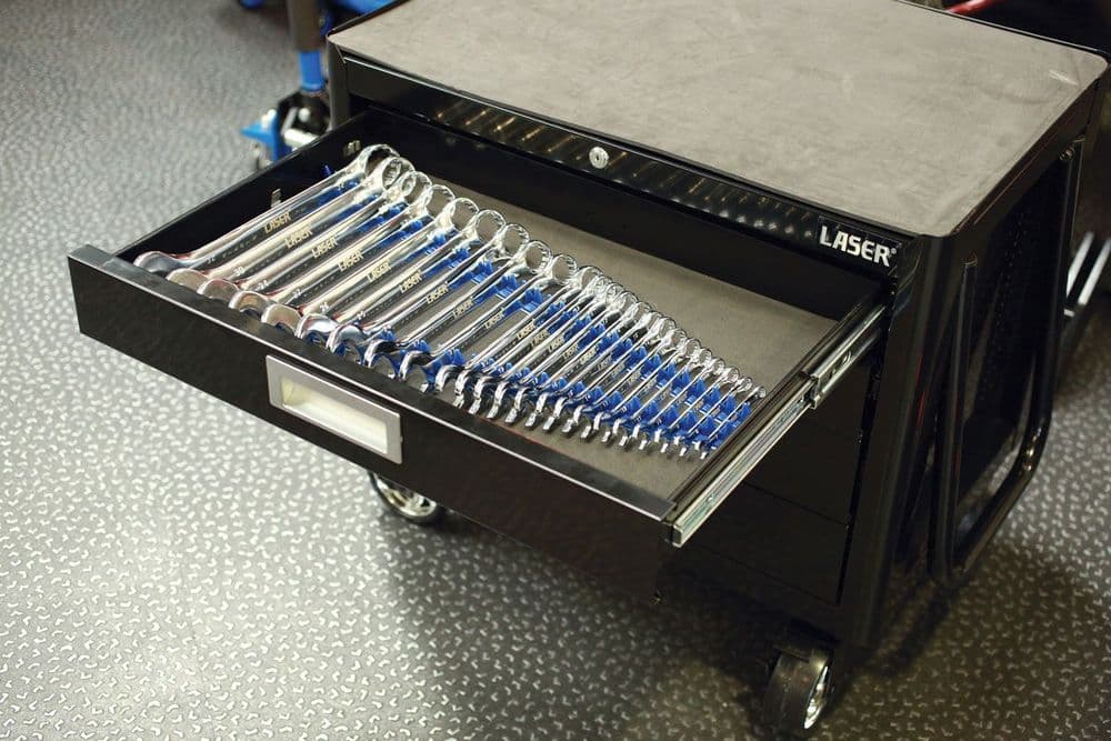 Laser 6976 Sharks Teeth Spanner Organiser Holds Up To 35 Spanners