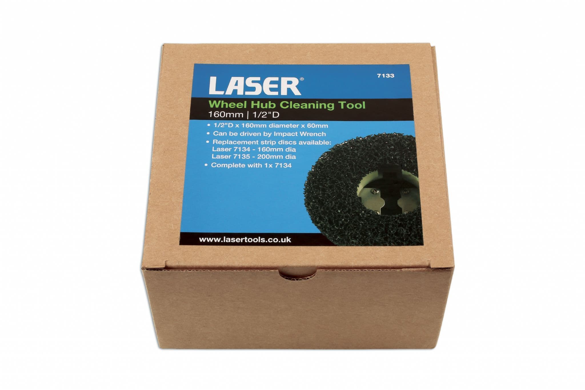 Laser 7133 1/2" Drive Wheel Hub Cleaning Tool 160mm