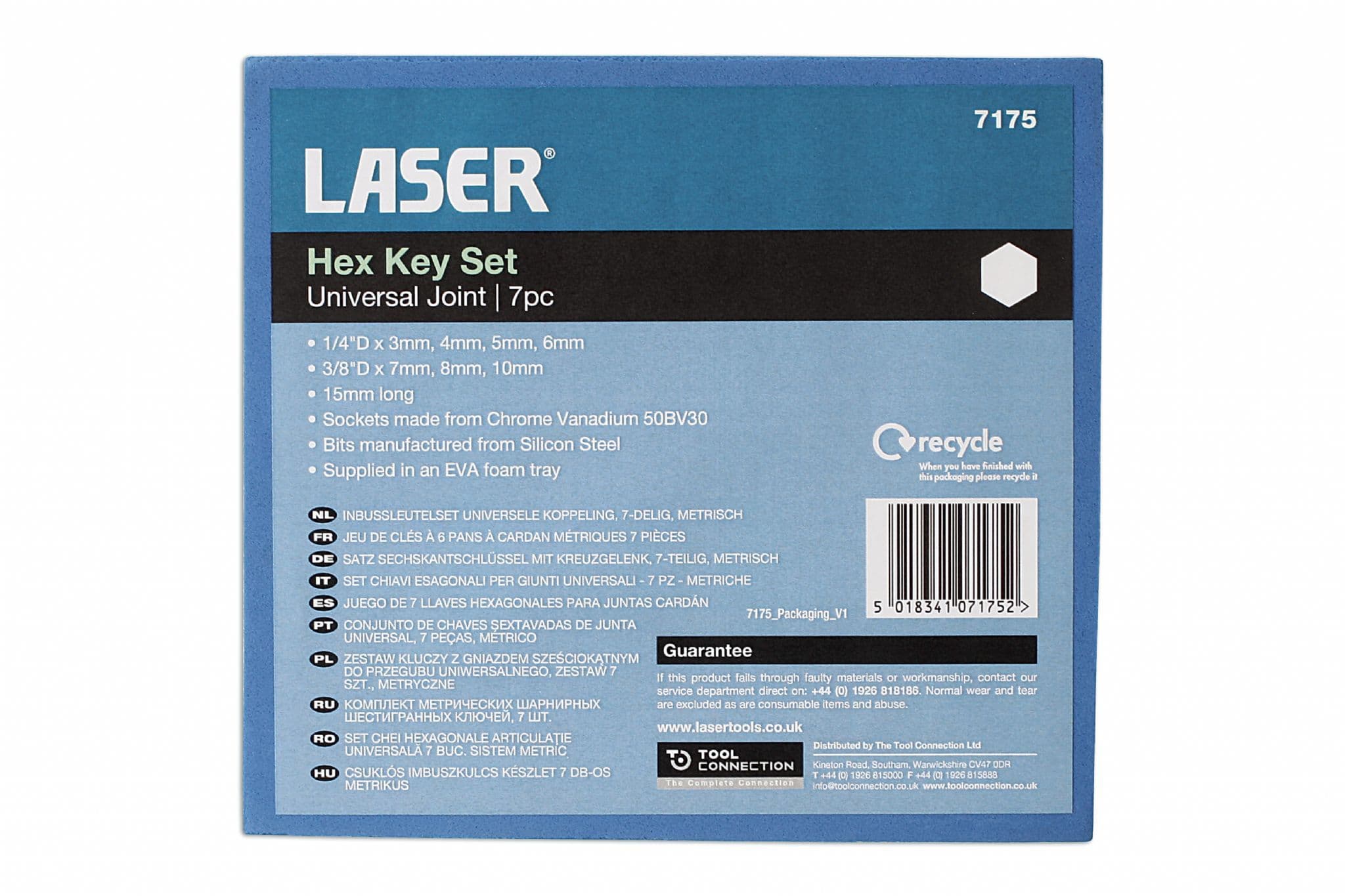 Laser 0275 Innensechskantschlüssel 7 Mm – Mit Griff Für Mehr Hebelkraft, Für Bremsen & Ventileinstellung