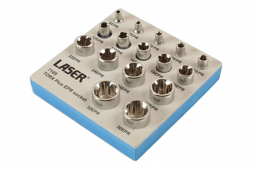 Labear Torx Set Laser 7189 16 Piece Torx Plus Socket Set
