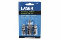 Laser 7255 3 Piece Universal Joint Bit Adaptor Set