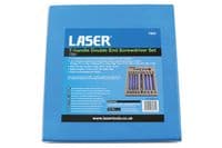 Laser 7284 12 Piece T Handle Double End Screwdriver Set