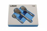 Laser 7388 3 Piece 108 Teeth Stubby Ratchet Set