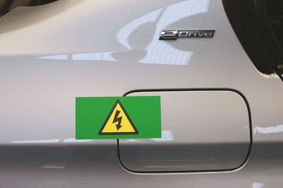 Laser 7561 High Voltage Self-Adhesive Label 150 x 75mm Pack of 12