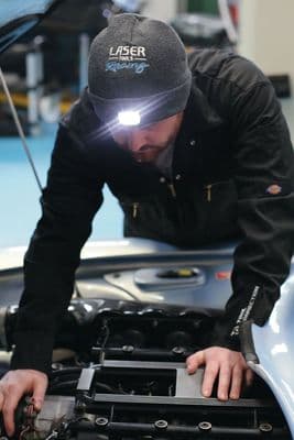 Laser 7677 Laser Tools Racing Beanie Hat With Rechargeable Front & Rear Lights