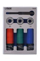 Laser 7920 7 Piece Wheel Nut Socket And Bolt Extractor Set