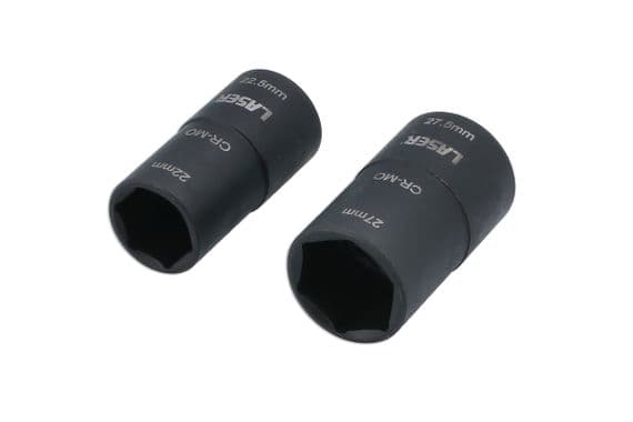 Laser 8228 Double Ended Damaged Wheel Nut Socket Set 2 Piece