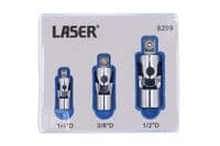 Laser 8299 Universal Joint Set Spring Loaded 3 Piece