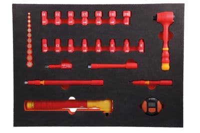 Laser 8484 Insulated Socket Set in Foam Inlay