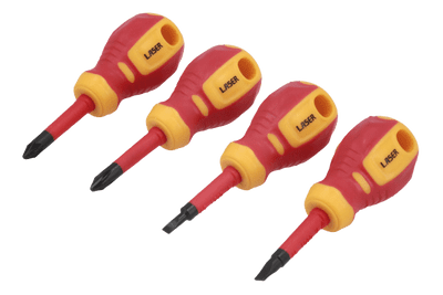 Laser 8491 Slim Stubby Insulated Screwdriver Set 4pc