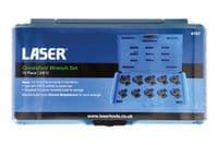 Laser Tool 4757 Crows Foot Wrench Set 10 piece