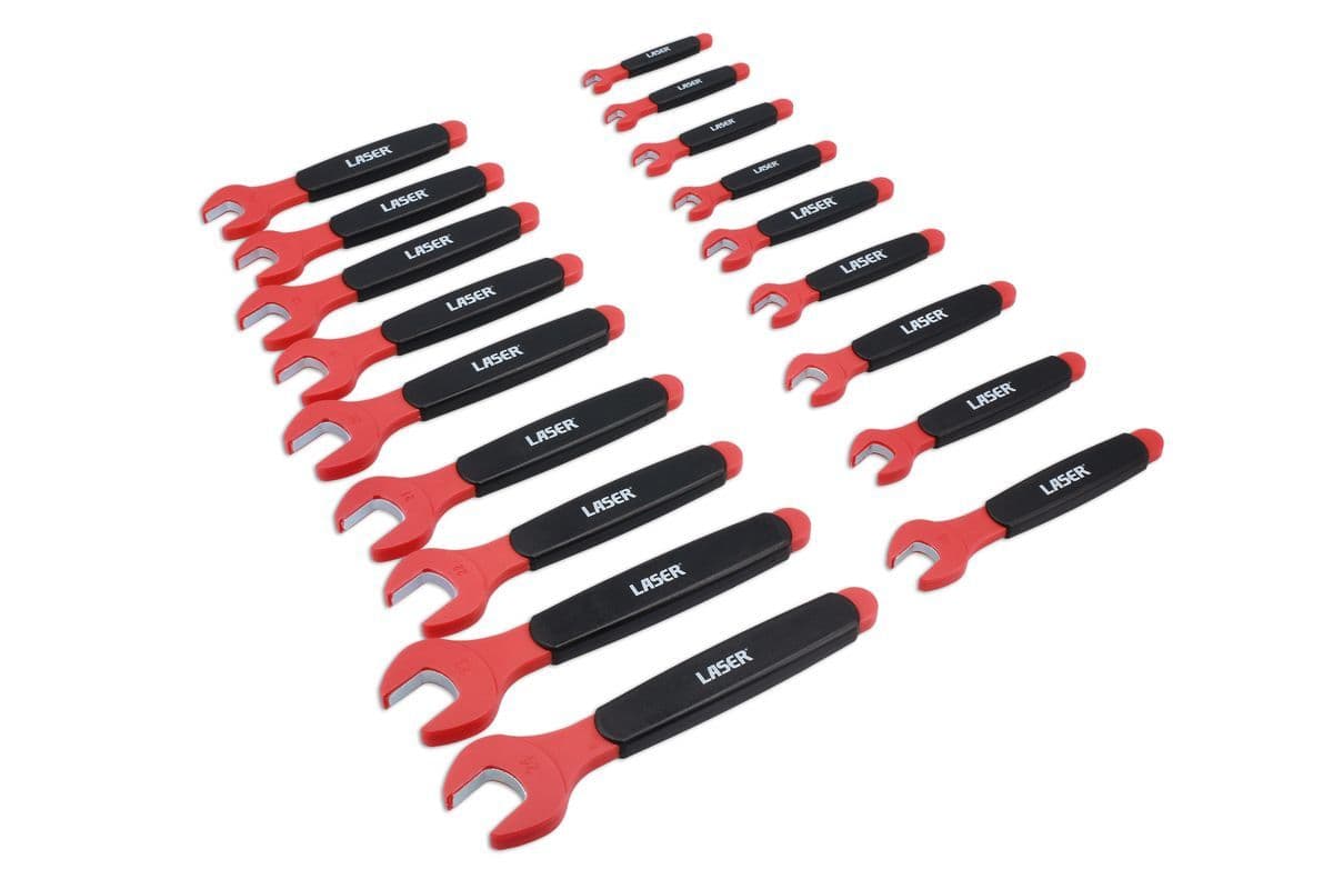Laser Tools 8558 Insulated Open Ended Spanner Set 18 Piece