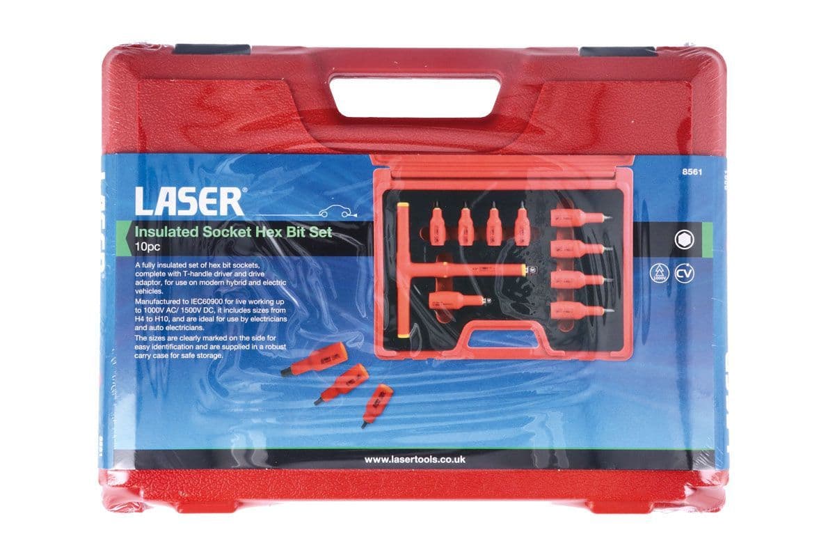 Laser Tools 8561 Insulated Socket Hex Bit Set 10 Piece 3/8