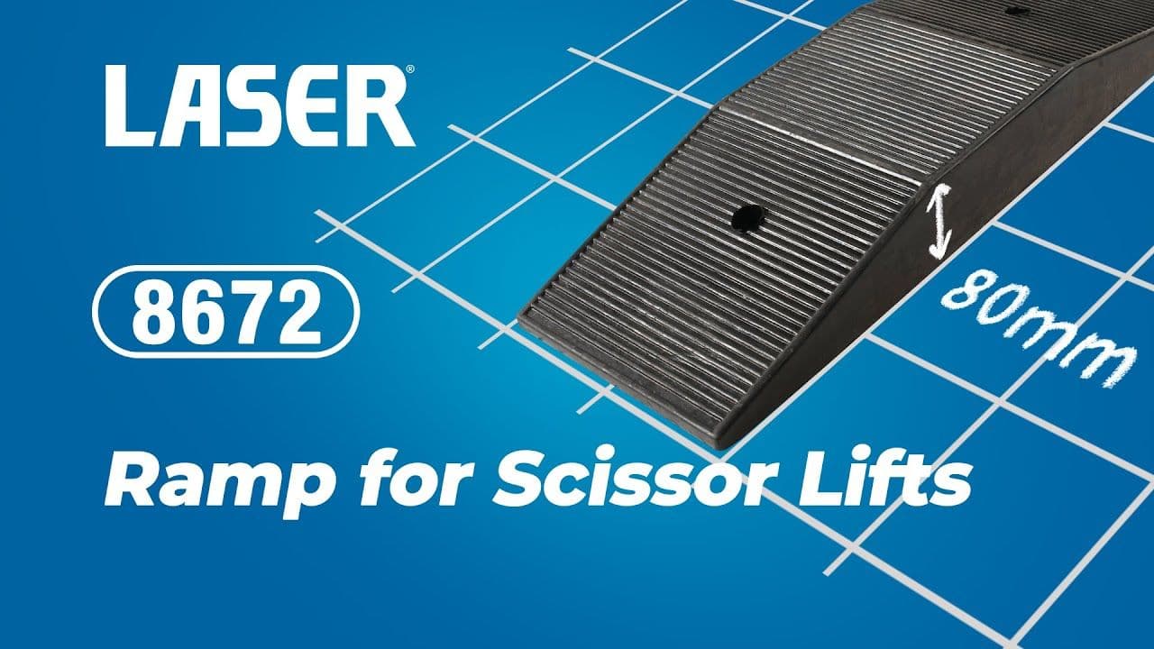 Laser Tools 8672 Ramp for Scissor Lifts 80mm Rise