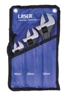 Laser Tools 8677 Adjustable Wrench Set 3pc