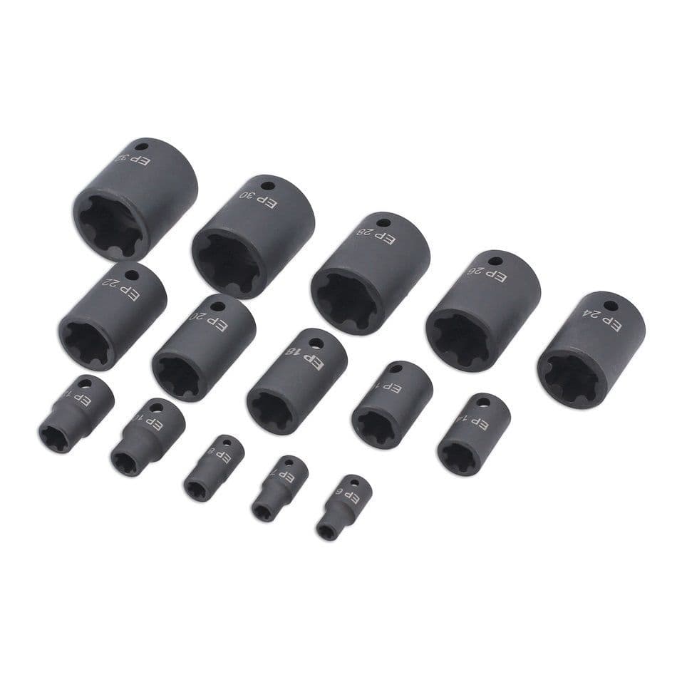Ep Socket Set Laser Tools 8692 EP Star Impact Socket Set 15pc