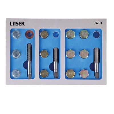 Laser Tools 8701 Oil Drain Plug Repair Kit 39 Piece