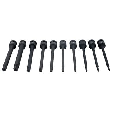 Laser Tools 8706 Star Impact Bit Set 150mm Length 10pc 1/2