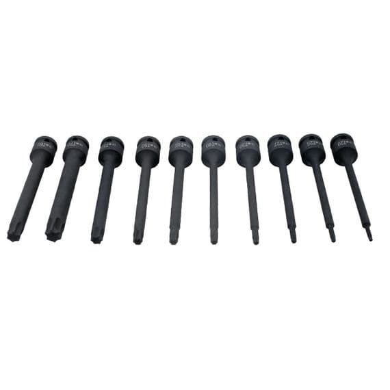 Laser Tools 8706 Star Impact Bit Set 150mm Length 10pc 1/2