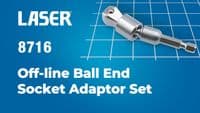 Laser Tools 8716 Off-line Ball End Socket Adaptor Set 3pc