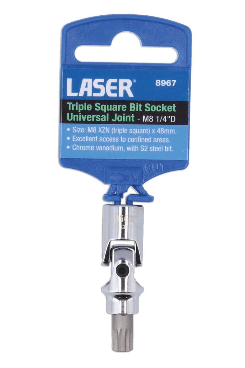 Laser Tools 8967 Triple Square Universal Joint Bit Socket M8 1/4