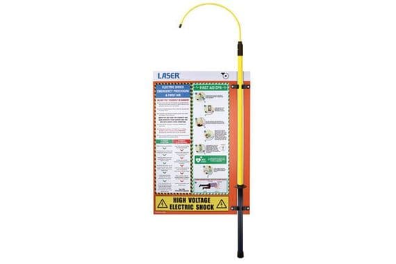 Laser Tools 8968 EV First Aid Information Board c/w Insulated Rescue Pole