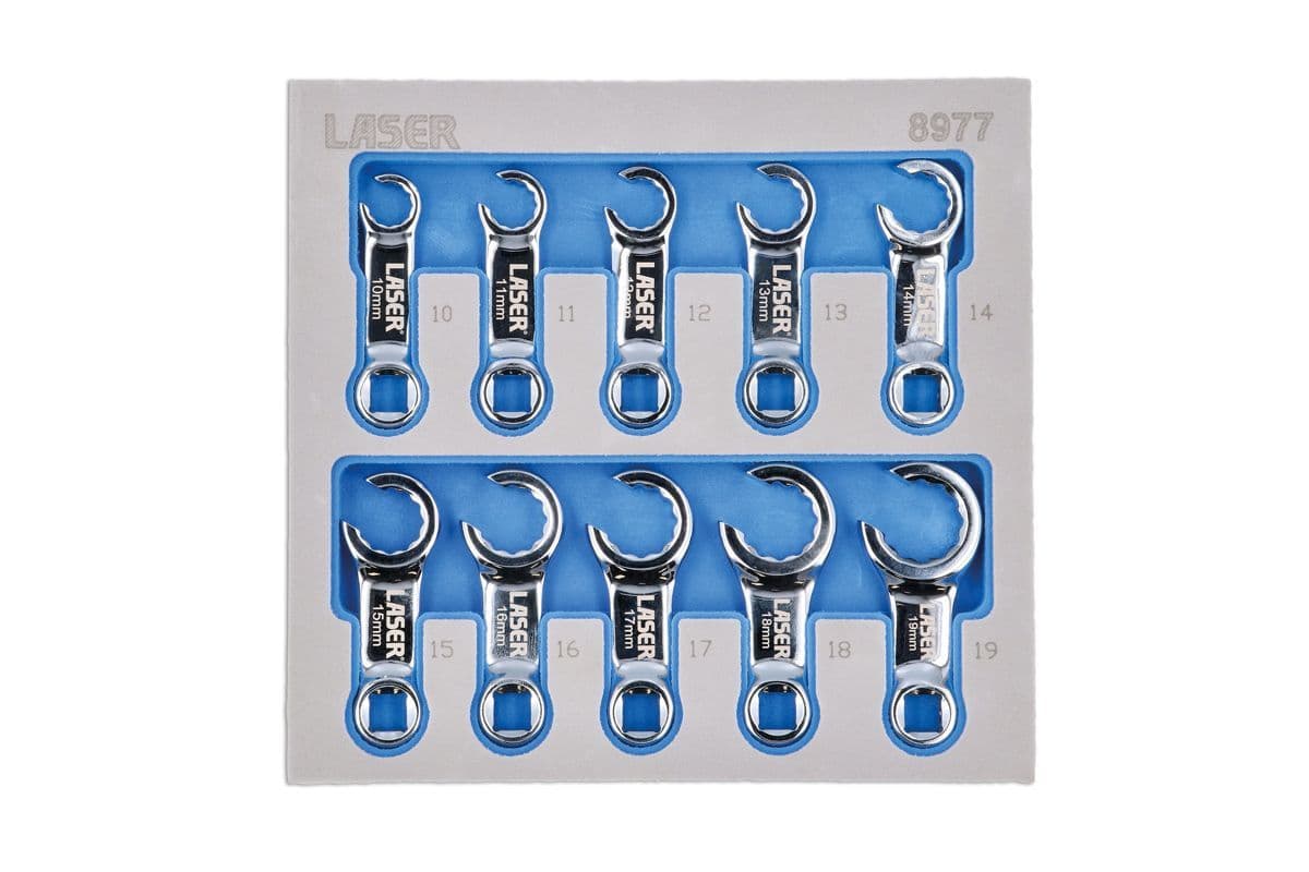 Laser Tools 8977 Flare Nut Torque Adaptor Set 3/8"D 10 Piece