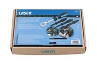 Laser Tools 9009 Impact Driver Bit & Square Drive Wrench Set 4 Piece
