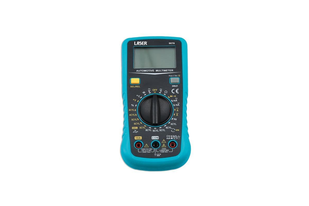 Laser Tools 9078 Automotive Multimeter CAT III 600V AC DC Test Leads ...
