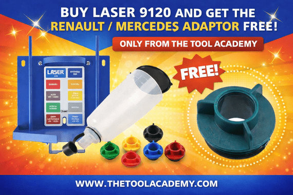 Laser Tools 9120-9316 Oil Funnel Kit & Drain Storage Station With Free Renault/Mercedes Adaptor