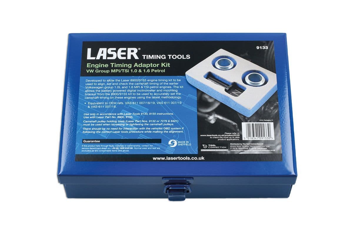Laser Tools 9133 Engine Timing Adaptor Kit FITS VW Group MPi/TSi 1 0 ...
