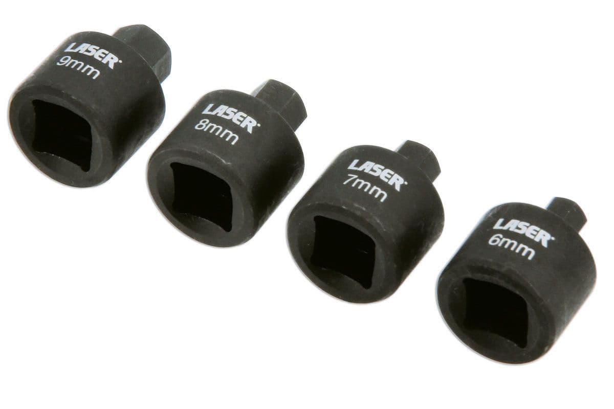 Laser Tools 9153 Stubby Hex Bit Socket Set 3/8