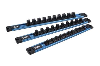 Laser Tools 9238 Magnetic LocSoc Rails 3 Piece Set