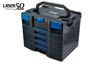 Laser Tools 9283 Premium Stackable 4 Drawer Storage System with Top Box