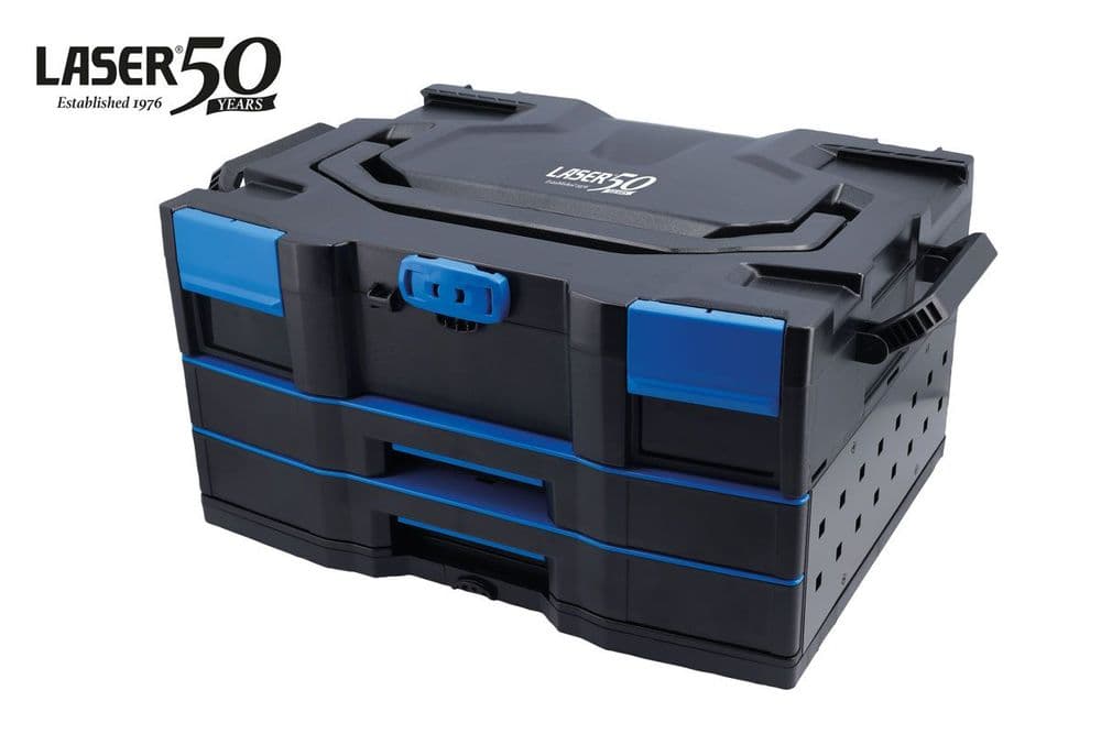 Laser Tools 9284 Premium Stackable 2 Drawer Storage System with Top Box