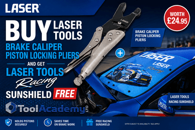 Laser Tools Motorcycle/Car Brake Piston Locking Pliers 19mm-55mm With Laser Racing Sunshield