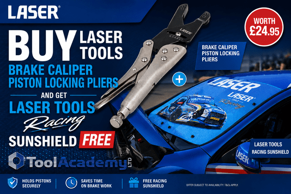 Laser Tools Motorcycle/Car Brake Piston Locking Pliers 19mm-55mm With Laser Racing Sunshield
