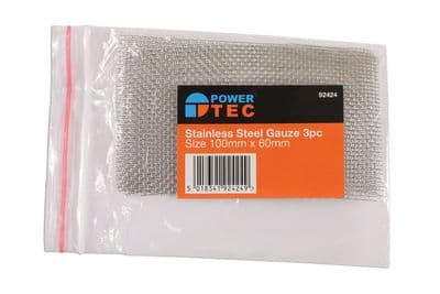 Power-Tec 92424 Stainless Steel Mesh Gauze 3 Piece