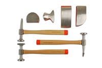 Power-Tec 92430 Aluminium Hammer And Dolly Set 7 Piece