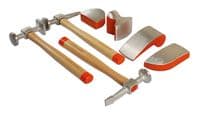 Power-Tec 92430 Aluminium Hammer And Dolly Set 7 Piece