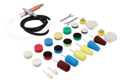 Power-Tec 92559 29 Piece Pneumatic Detail Polishing Tool Kit