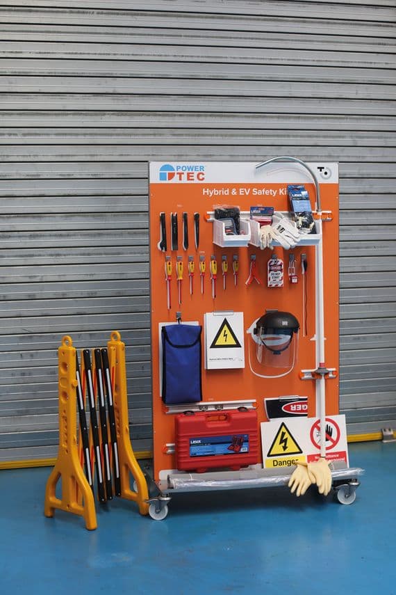 Power-Tec 92575 Premier Hybrid & EV Safety Kit c/w Shadow Board & Trolley