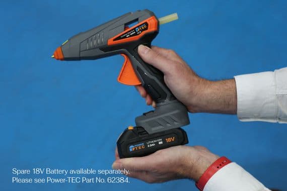 Power-Tec 92663 Cordless Glue Gun 18v