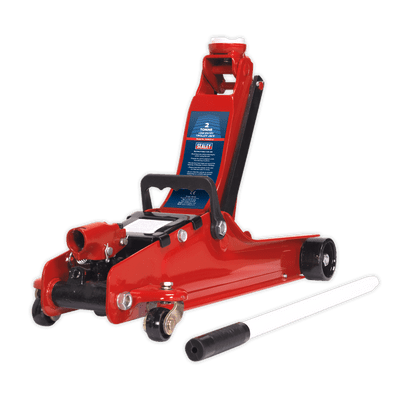 Sealey 1020LE Trolley Jack 2tonne Low Entry Short Chassis - Red