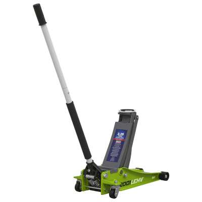 Sealey 2001LEHV Trolley Jack 2.25tonne Low Entry Rocket Lift Hi-Vis Green