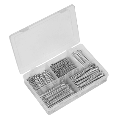 Sealey AB003SP Split Pin Assortment 230pc Large Sizes Imperial & Metric
